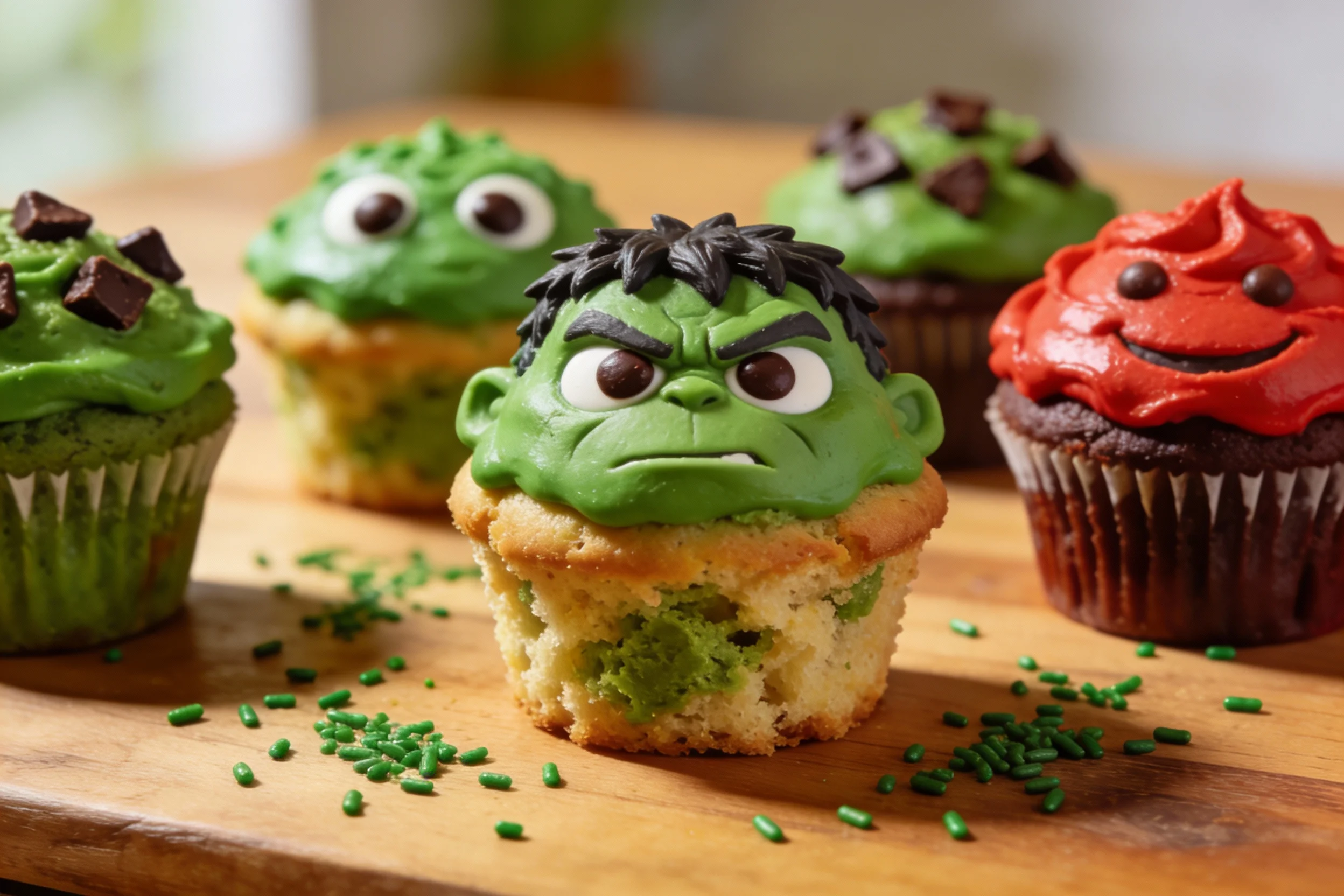 Different variations of Hulk Muffins
