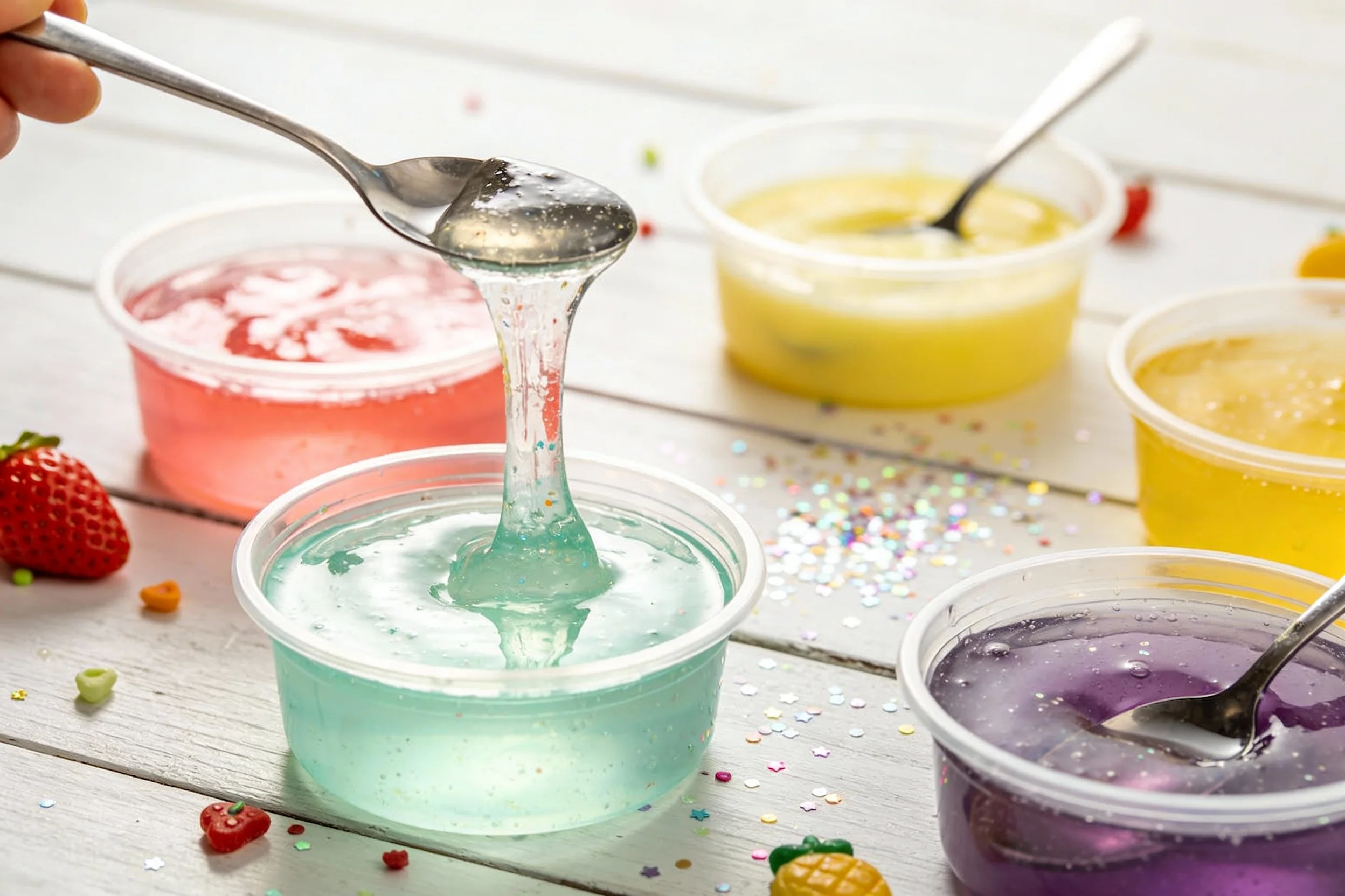 Different types of edible slime