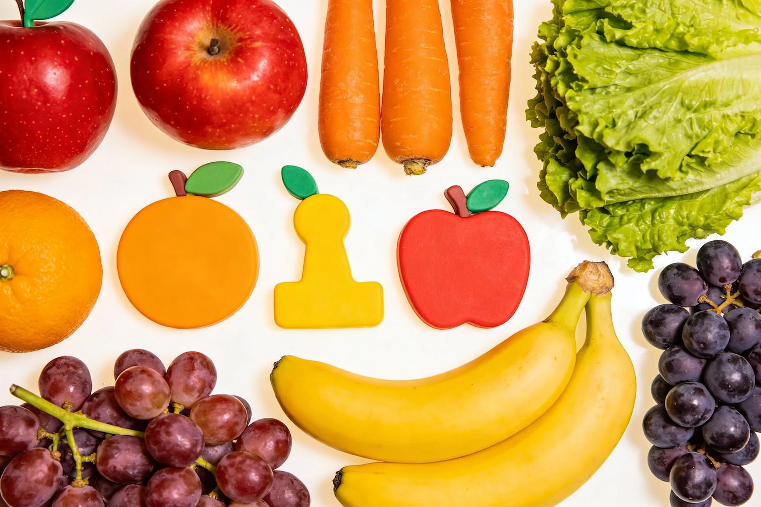 Colorful array of fruits and vegetables