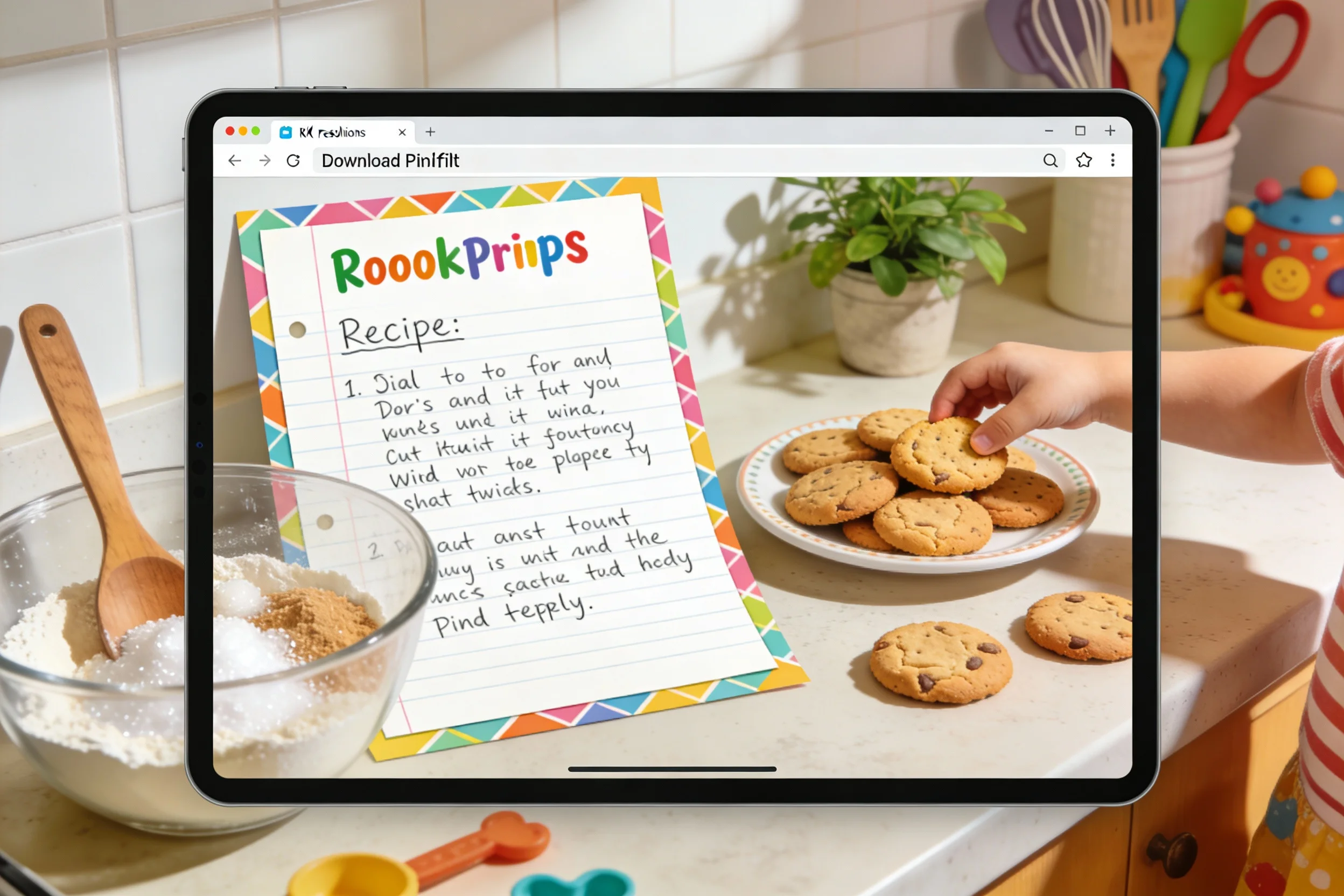 Screenshot of a downloadable printable recipe